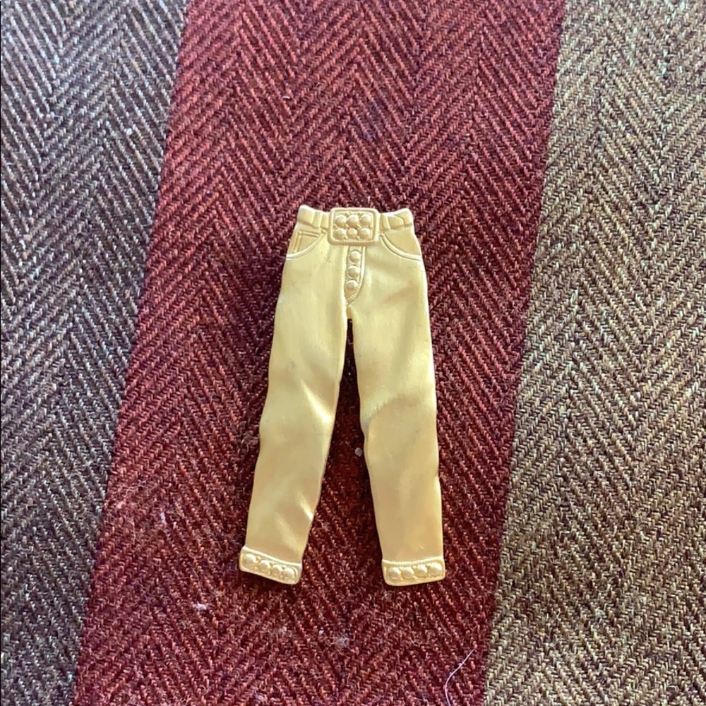 Vintage golden pants brooch singed JJ